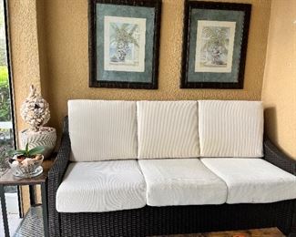 Pictures, patio couch with cushions