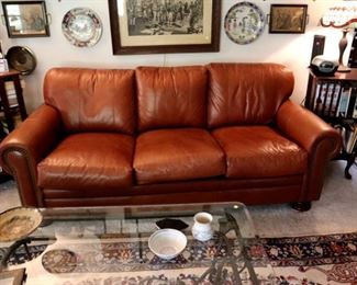 Brown Leather sofa $350