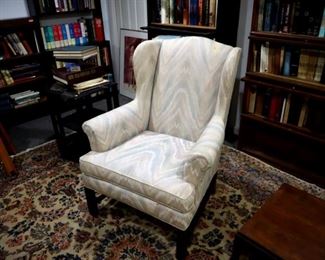 Wingback armchair $25, vintage & antique books $1-10.
