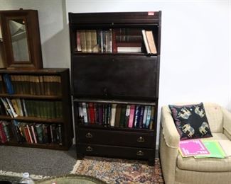 3 Stack Bookcase with drop-front secretary desk $350