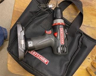 Craftsman cordless drill with bag.