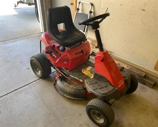 Craftsman riding lawnmower, works fantastic! Starts right up! Adjustable deck, adjustable speed, reverse gear.