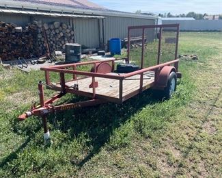 Small utility trailer, with attached gate, very solid condition, could probably use some tires, otherwise works great!
