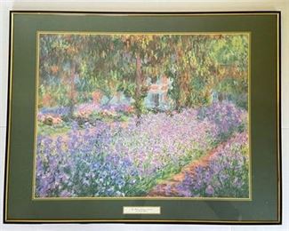 The Artists Garden at Giverny by Monet Print 