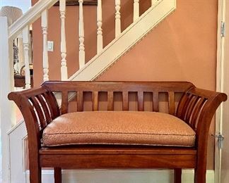 Item 5:  Foyer Bench with Cushion - 42"l x 19.5"w x 29.5"h: $395