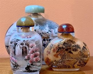 Item 6:  (3) Snuff Bottles:  $28 for three                                                                                           Tallest - 4.25"