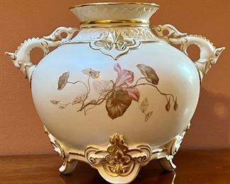 Item 110:  Double Handled Vase (Koi Fish Handles) - 9.5":  $65