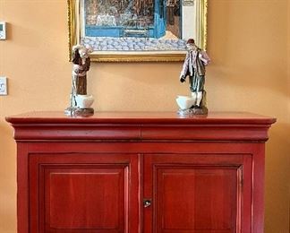 Item 11:  Grange Buffet with Brick Red Finish - 55"l x 21.5"w x 36.75"h:  $745