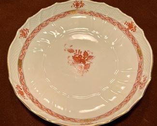 Item 23:  Herend "Rust Chinese Bouquet" Bowl with Scalloped Edge - 10.5": $125