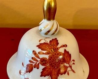 Item 32:  Herend "Rust Chinese Bouquet" Bell - 2.75": $48