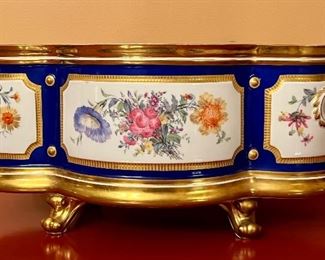 Item 2:  19th C. KPM Footed Dish - 13" x 6":  $495