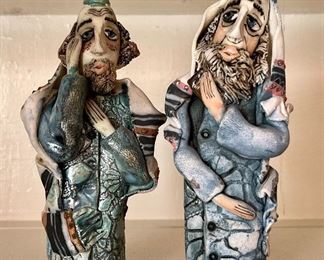 Item 72:  (2) Pottery Figures:  $65/Pair