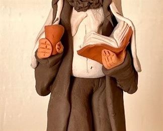 Item 73:  Pottery Figure (brown robe):  $32