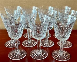 Item 85:  (11) Waterford Wine Glasses - 5.75": $195/Set