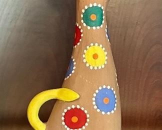 Item 94:  Handmade Russian Clay Giraffe - 8":  $22