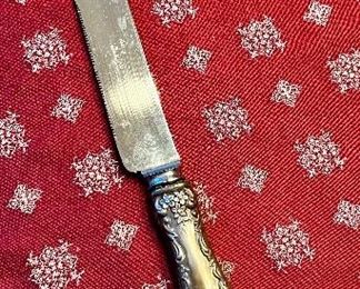 Item 111:  Bread Knife with Sterling Handle:  $42