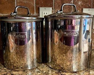 Item 118:  (2) All-Clad Canisters: $98/Pair