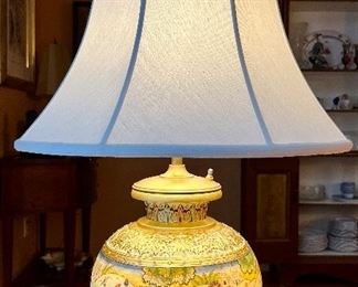 Item 119:  Indian Hand Painted Lamp - 32":  $395