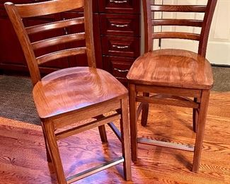 Item 123:  (2) Holsag (Canada) Bar Stools - 17.25"l x 16.75"w x 40"h & seat height - 24.5": $225 for pair