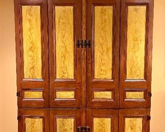 Item 136:  Custom Mahogany Display Cabinet - 54"w x 14"d x 89.25"h:  $795