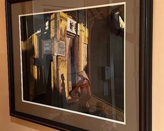 Item 144:  Embroidered Silk "Painting" (Vietnam) Signed TZ - 29.75" x 23.25": $365