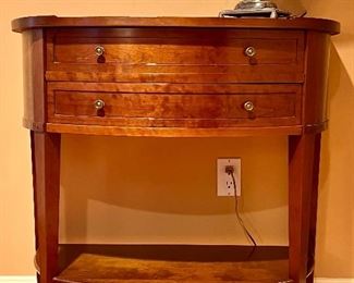 Item 148:  Grange Demilune Table - 33.5"l x 16.75"w x 32.25"h:  $425