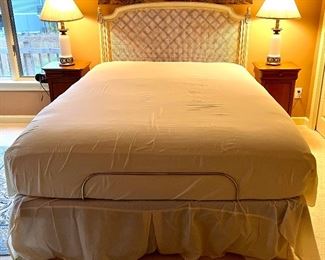 Item 158:  Queen Caned Bed with Serta Motion 1 Series Adjustable Foundation Mattress:  $695