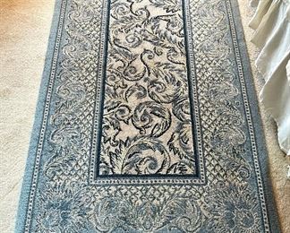 Item 159:  Wools of New Zealand Rug (blue & cream) - 3' x 5':  $45