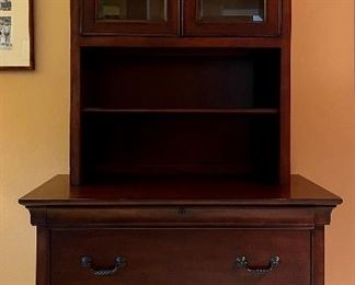 Item 163:  Filing Cabinet with Storage - 41.75"l x 23"w x 77.75"h: $275