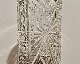 Item 185:  Crystal Vase - 12":  $62