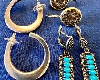 Assorted pierced earrings