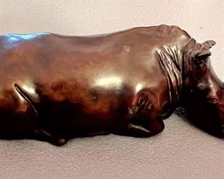 Donald Grieg rhinoceros bronze