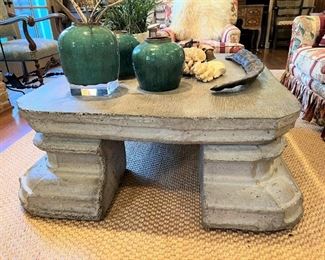Custom concrete coffee table