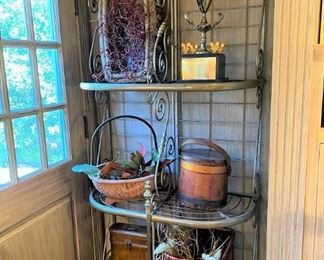 Antique brass and iron baker’s rack