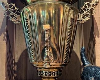 Antique Russian Samovar with ivory handles