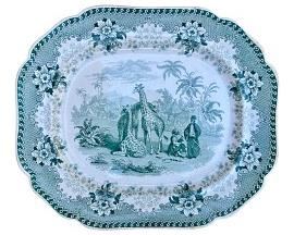 Antique English “Giraffe” platter