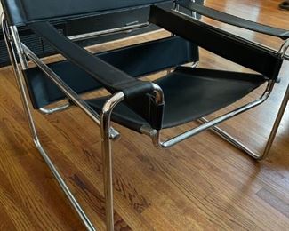 Wassily Chair - Black Leather & Chrome