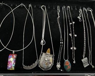 Sterling Silver Necklaces with Artist Designed Pendants