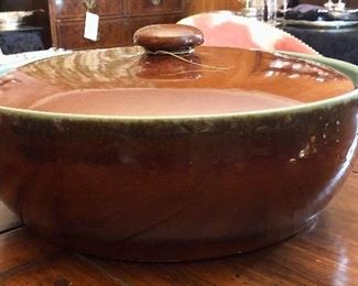 Vintage Country Fair extra large stoneware bowl and lid