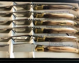 LAQUIOLE steak knives. G. David, France. New in Box. Considered the “haute couture” of French cutlery!