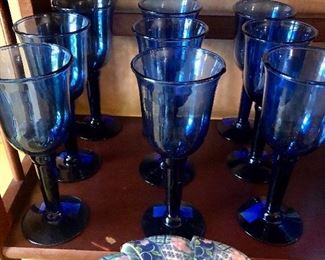 Tall blue goblets