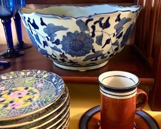 Hand made in China blue and white bowl