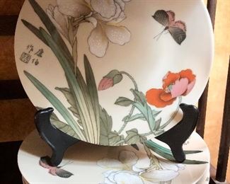 Set of four antique art plates by Josef Kuba. JKW Bavaria West Germany