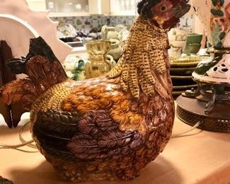 Vintage Meissen hen. Marked on base. 