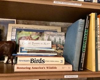Collectible nature and wildlife books.