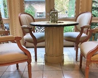 Vintage Paris chic pedestal table