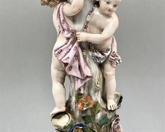 Meissen Centerpiece Bowl. Hallmarked with blue Meissen swords mark under the glaze. Circa 1860-1870