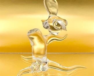 Frabel Studios (Hans Godo) blown art glass “Bird on a Branch”. Miniature. 
