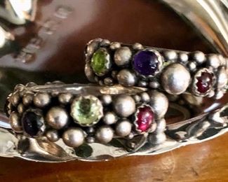 Miranda Hicks sterling rings. Prong set semiprecious stones. Priced separately. 