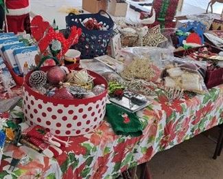 Many Christmas items